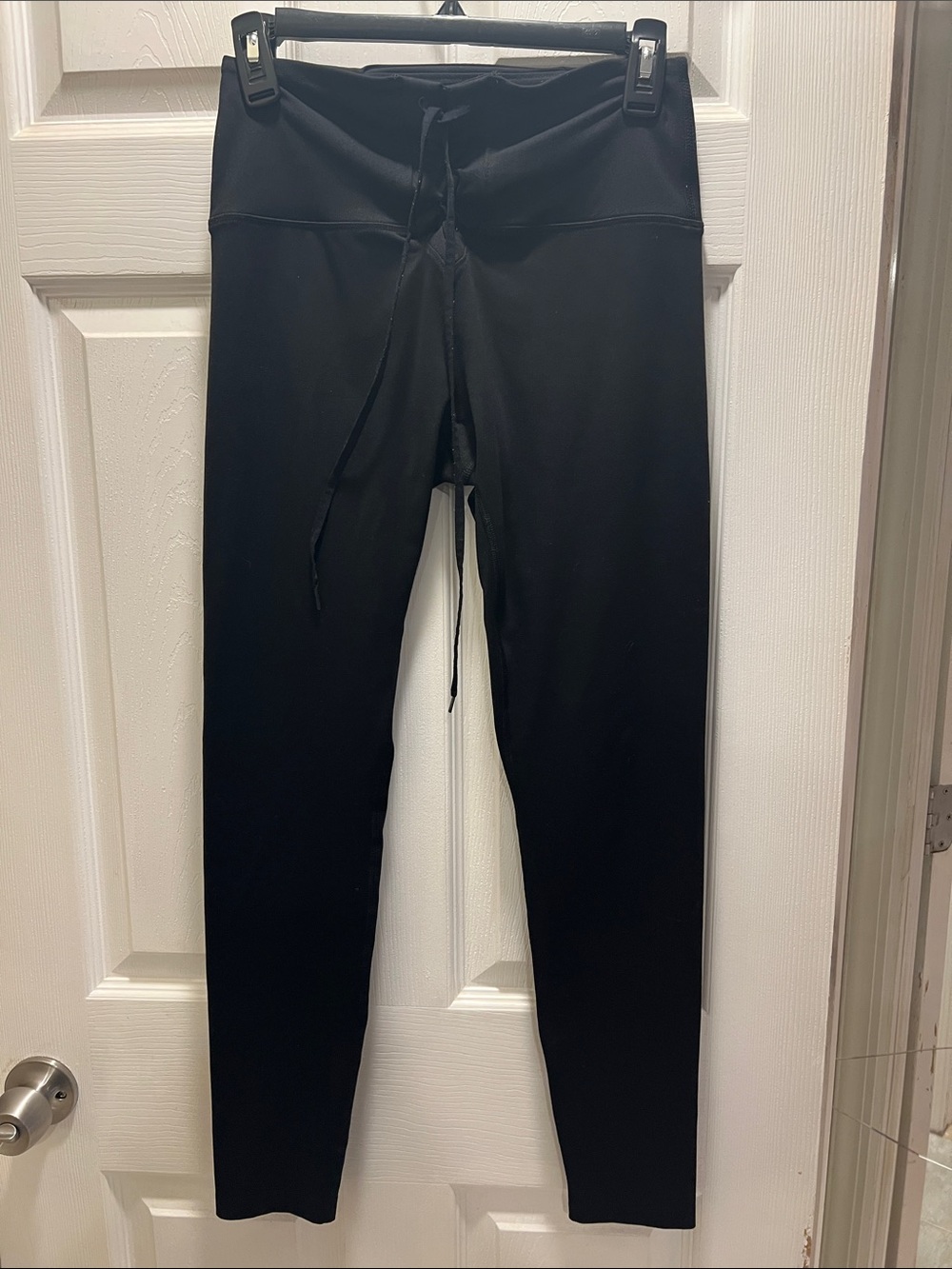 PINK Victoria's Secret Black High-Rise Drawstring Leggings